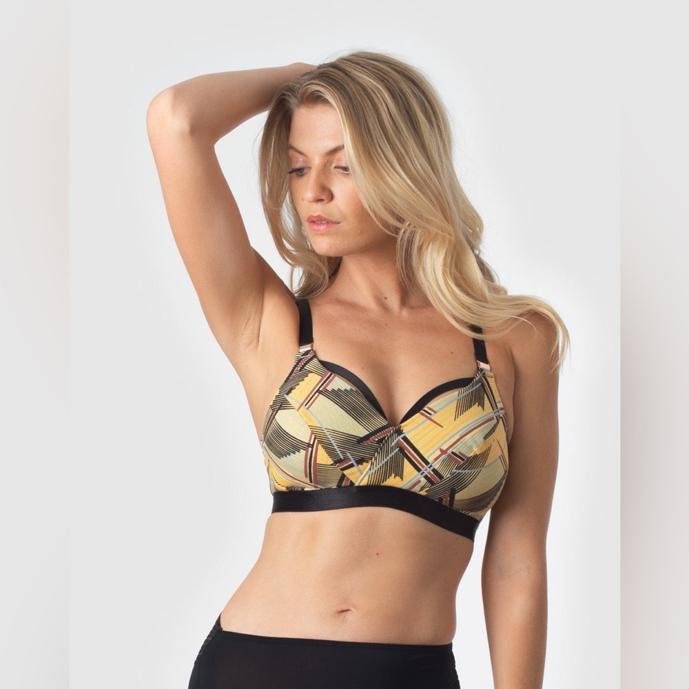 Hotmilk Escapist Wrap Nursing Bra – Disruption Print | 34D